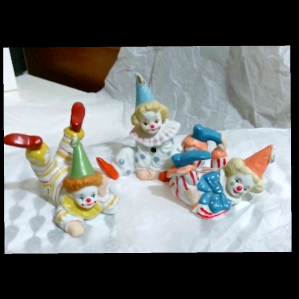 3 George Z Lefton Clown Collection 1989 RARE FIND